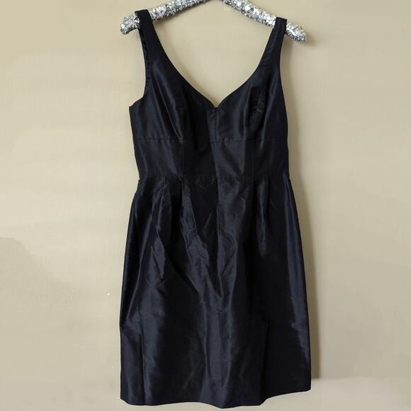 Gorgeous simple silk JCrew little black dress size 10 - Picture 1 of 4